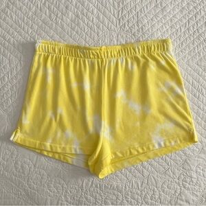 Wildfox Women’s Havi Shorts Yellow Tie-Dye Size XL